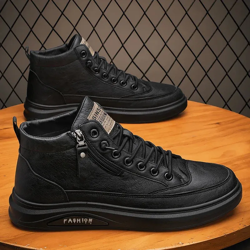 Men Boots - Leather Outdoor Shoes