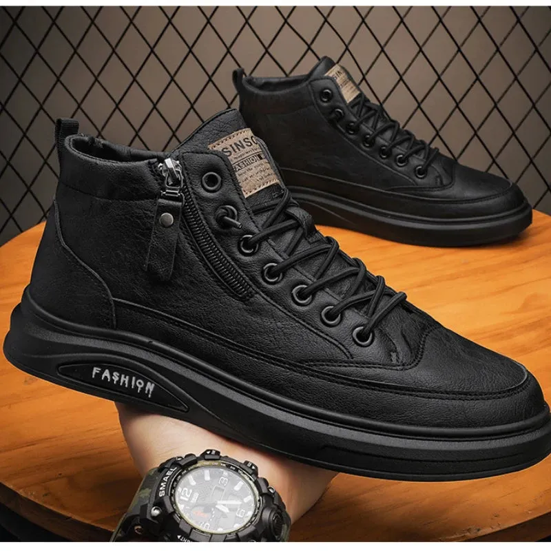 Men Boots - Leather Outdoor Shoes