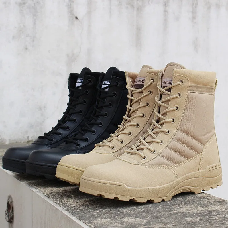 Men desert military boots Outdoor waterproof hiking shoes
