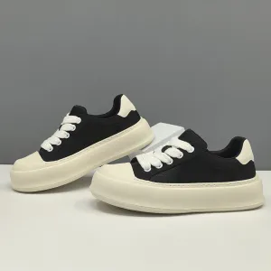 Men Plain Breathable Canvas Low Top Casual Shoes