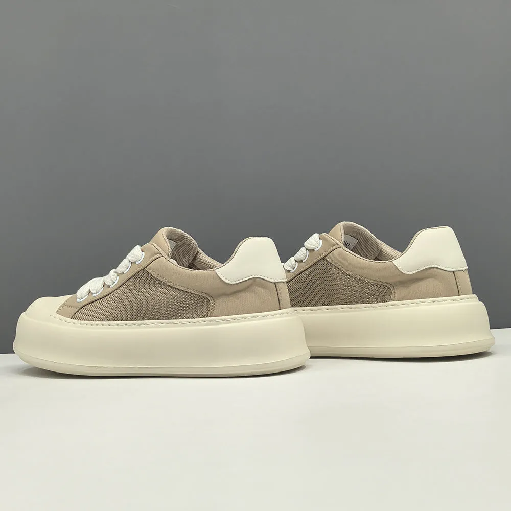 Men Plain Breathable Canvas Low Top Casual Shoes