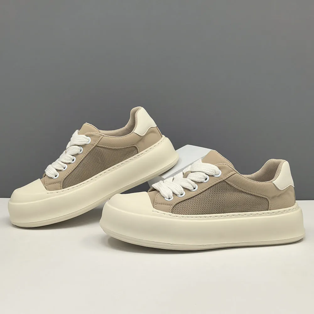 Men Plain Breathable Canvas Low Top Casual Shoes