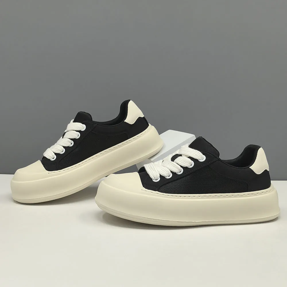 Men Plain Breathable Canvas Low Top Casual Shoes
