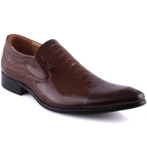 Mens “CAMDEN ” Snake Textured Slip-on Oxfords Shoes
