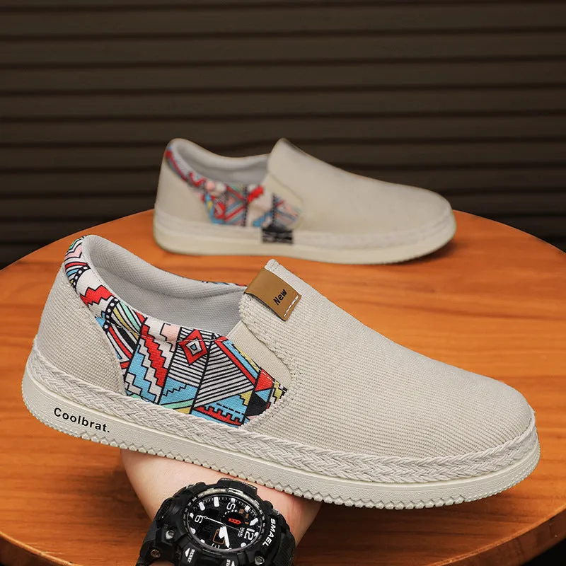 Men's Casual Versatile Ethnic Style Canvas Shoes