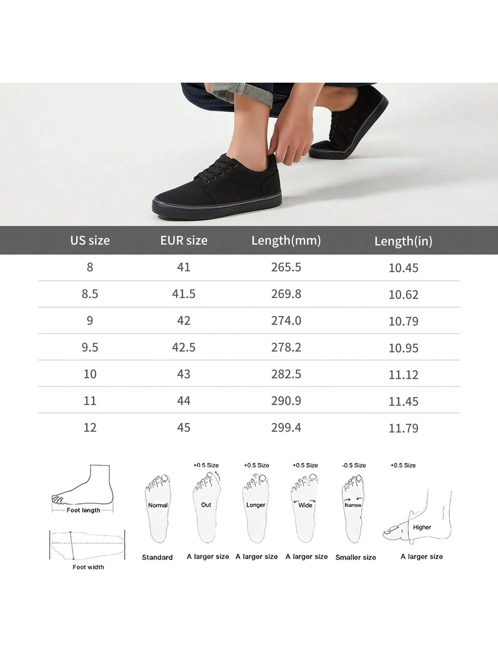 Men's Classic Canvas Sneakers: Comfortable Low-Top Lace-Up