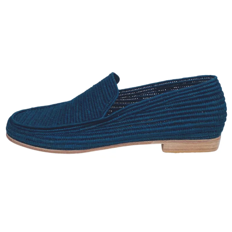 Men's Raffia Loafer (Navy)