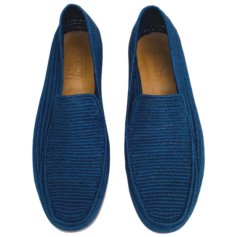 Men's Raffia Loafer (Navy)