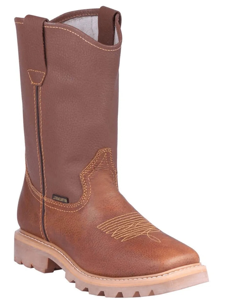 Men's Rodeo Work Boots with helmet in Floter Leather 'El General' Honey 123030