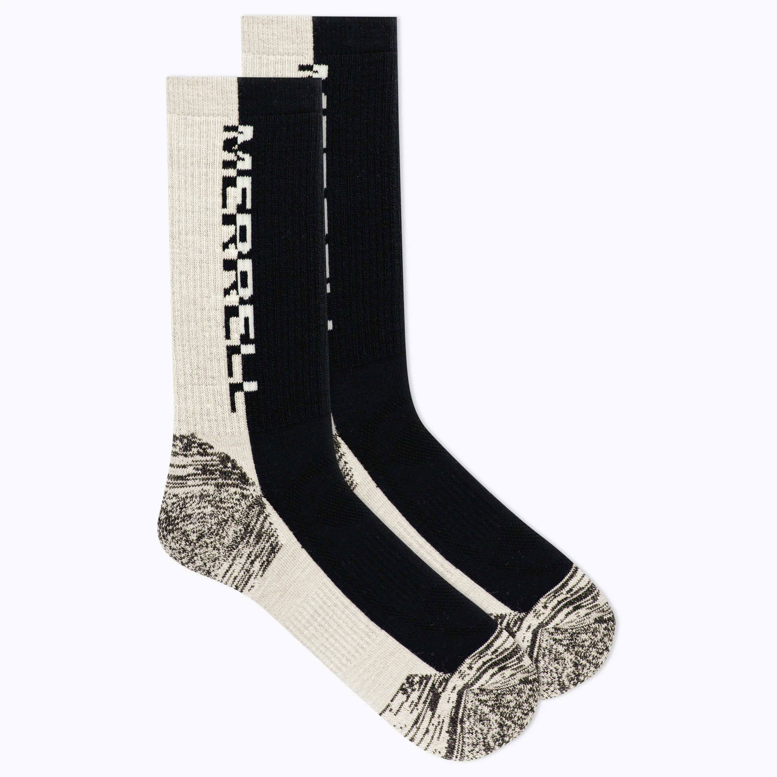 Merrell Merino Wool Zone Cushion Comfort Hiking Crew Sock with Blister Protection and Fast Dry Moisture Wicking
