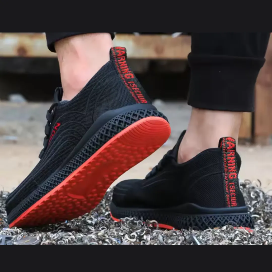 Mesh steel toe safety shoes