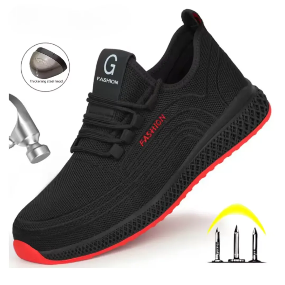 Mesh steel toe safety shoes