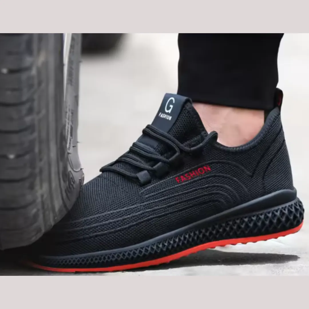 Mesh steel toe safety shoes