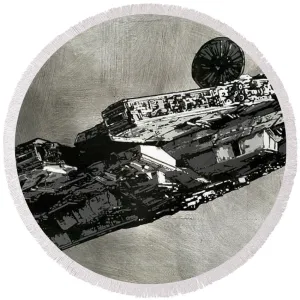 Millinneum Falcon - Round Beach Towel