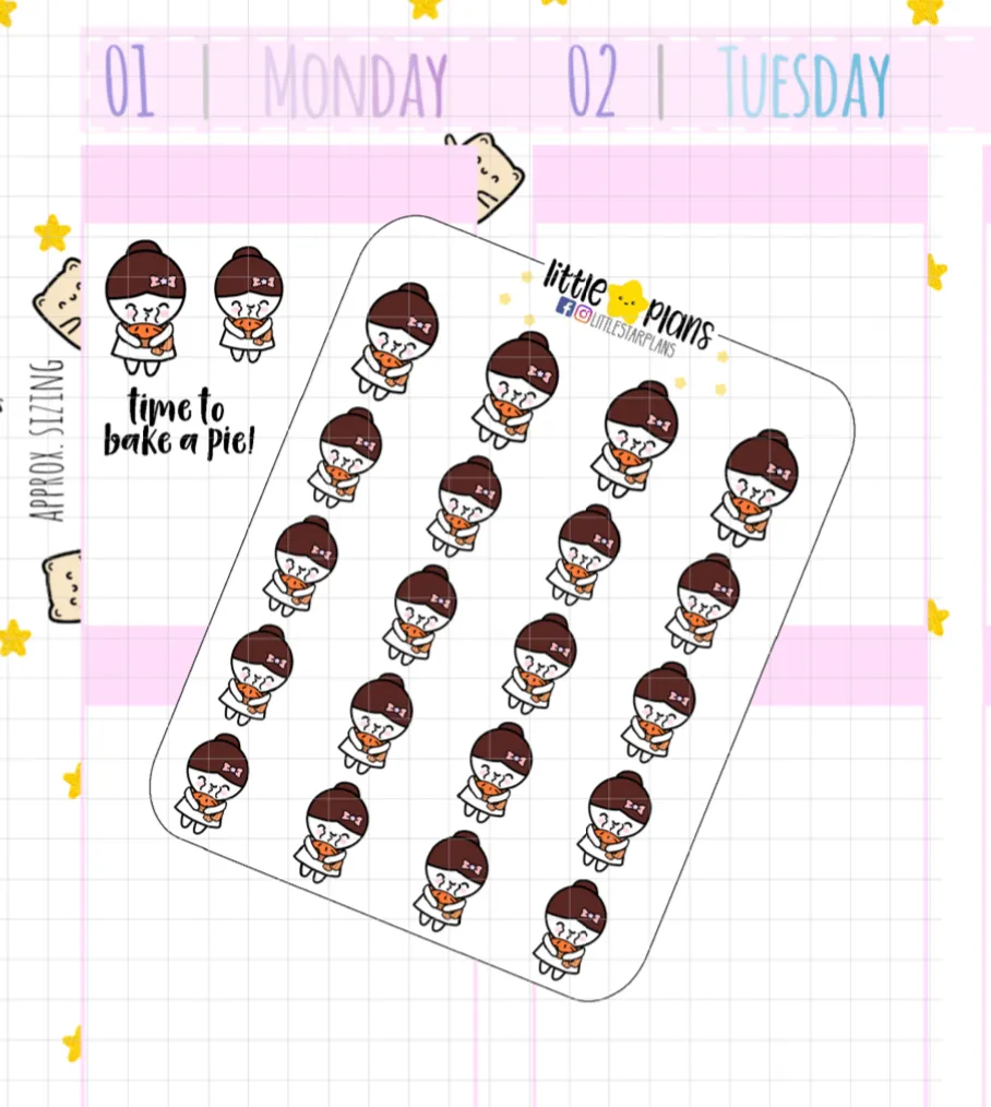 Mimi Bakes a Pie, Fall Pie Stickers Kit (M160)