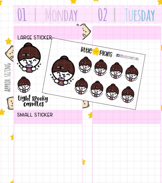Mimi Halloween Candle Decor (HALF SHEET)