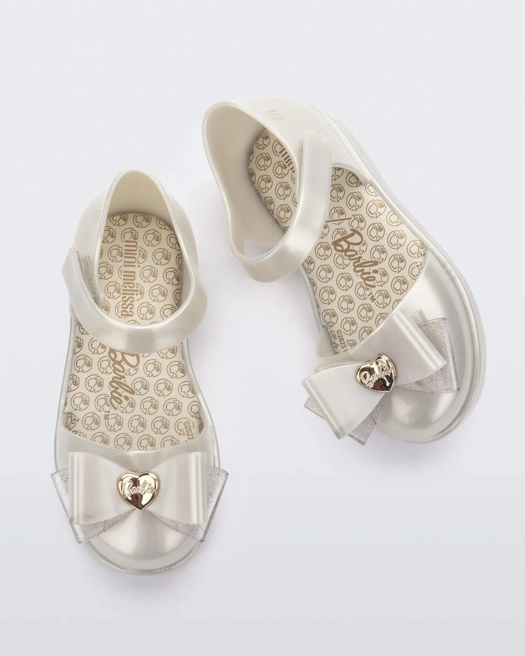 Mini Melissa Metallic Sandals- Barbie