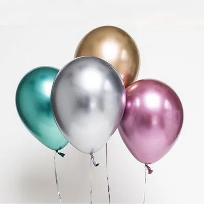 Mixed Color Chrome Birthday Balloon Pack