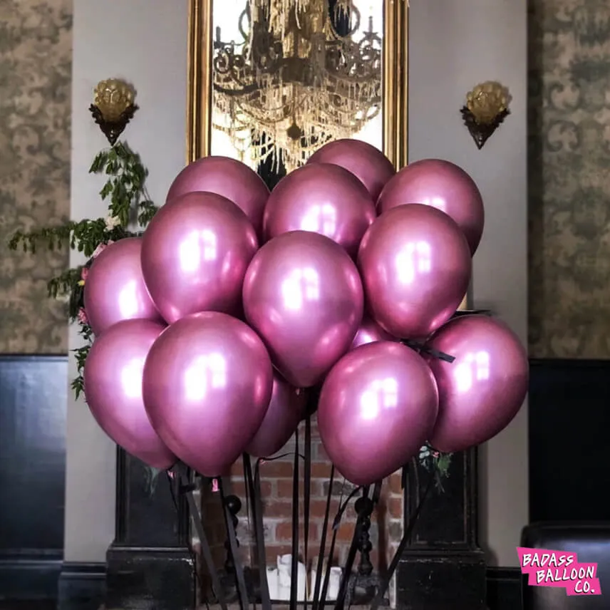 Mixed Color Chrome Birthday Balloon Pack