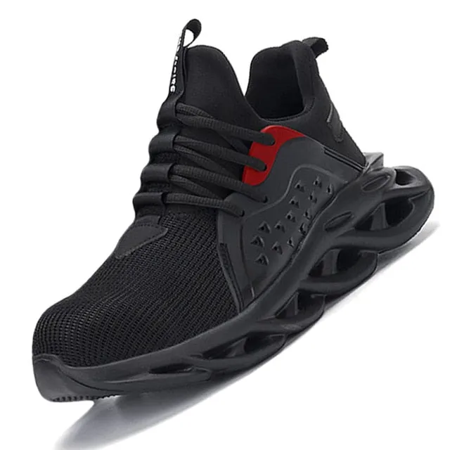 MJYTHF Safety Shoes Men Puncture-Proof Work Sneakers