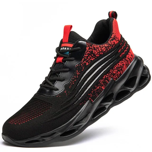 MJYTHF Safety Shoes Men Puncture-Proof Work Sneakers