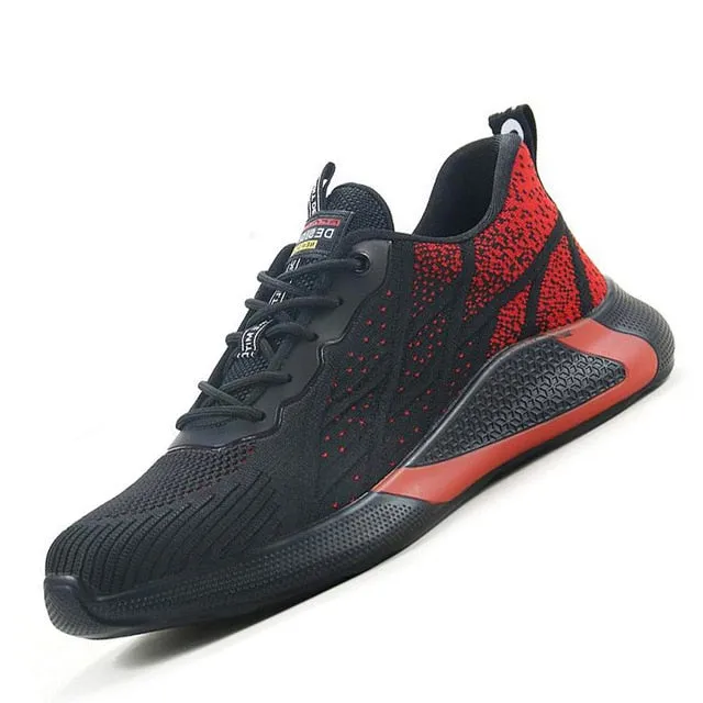 MJYTHF Safety Shoes Men Puncture-Proof Work Sneakers