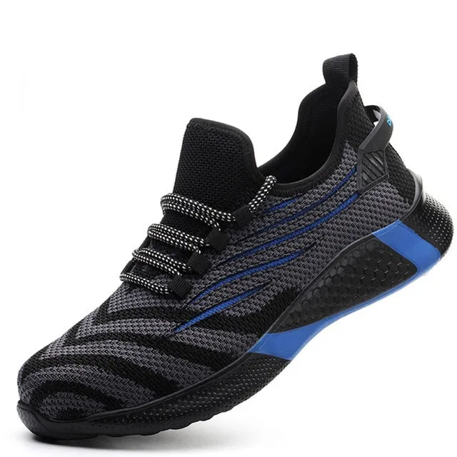 MJYTHF Safety Shoes Men Puncture-Proof Work Sneakers