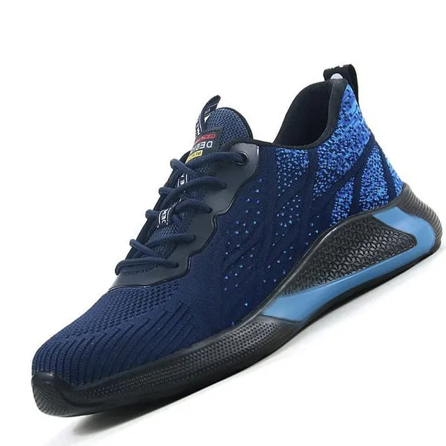 MJYTHF Safety Shoes Men Puncture-Proof Work Sneakers