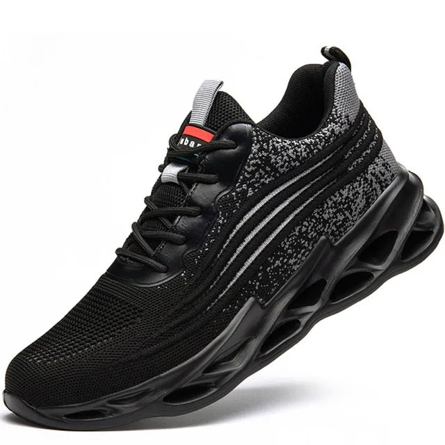 MJYTHF Safety Shoes Men Puncture-Proof Work Sneakers
