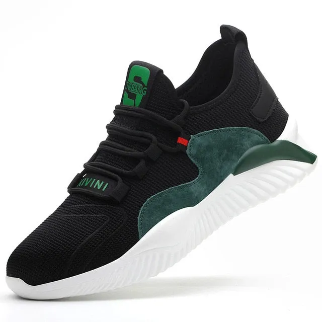 MJYTHF Safety Shoes Men Puncture-Proof Work Sneakers