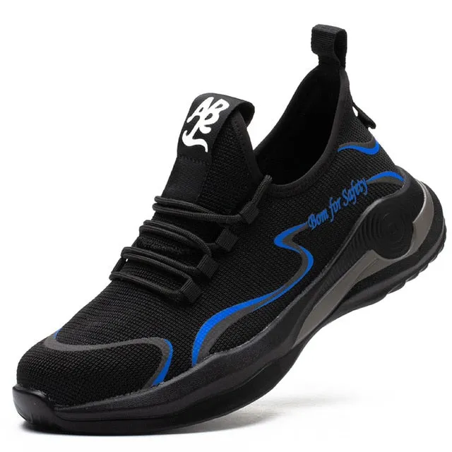 MJYTHF Safety Shoes Men Puncture-Proof Work Sneakers