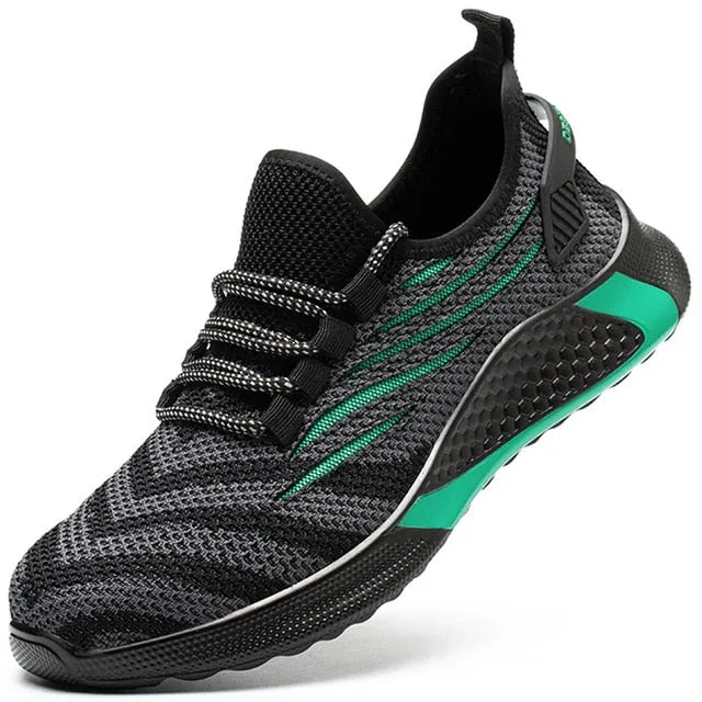 MJYTHF Safety Shoes Men Puncture-Proof Work Sneakers