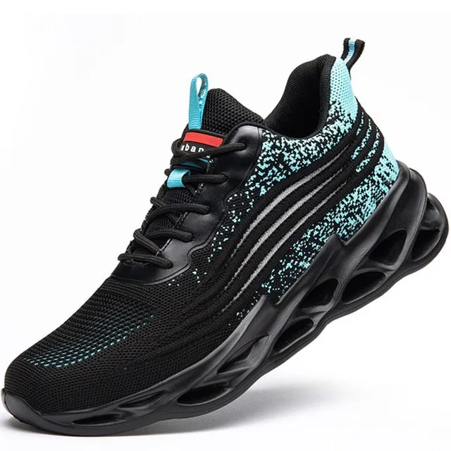 MJYTHF Safety Shoes Men Puncture-Proof Work Sneakers