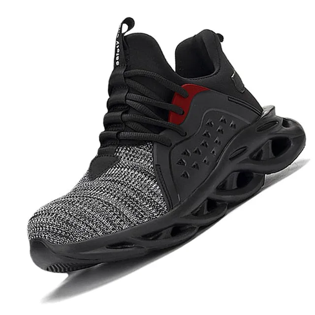 MJYTHF Safety Shoes Men Puncture-Proof Work Sneakers