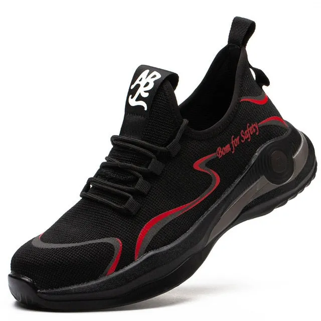 MJYTHF Safety Shoes Men Puncture-Proof Work Sneakers
