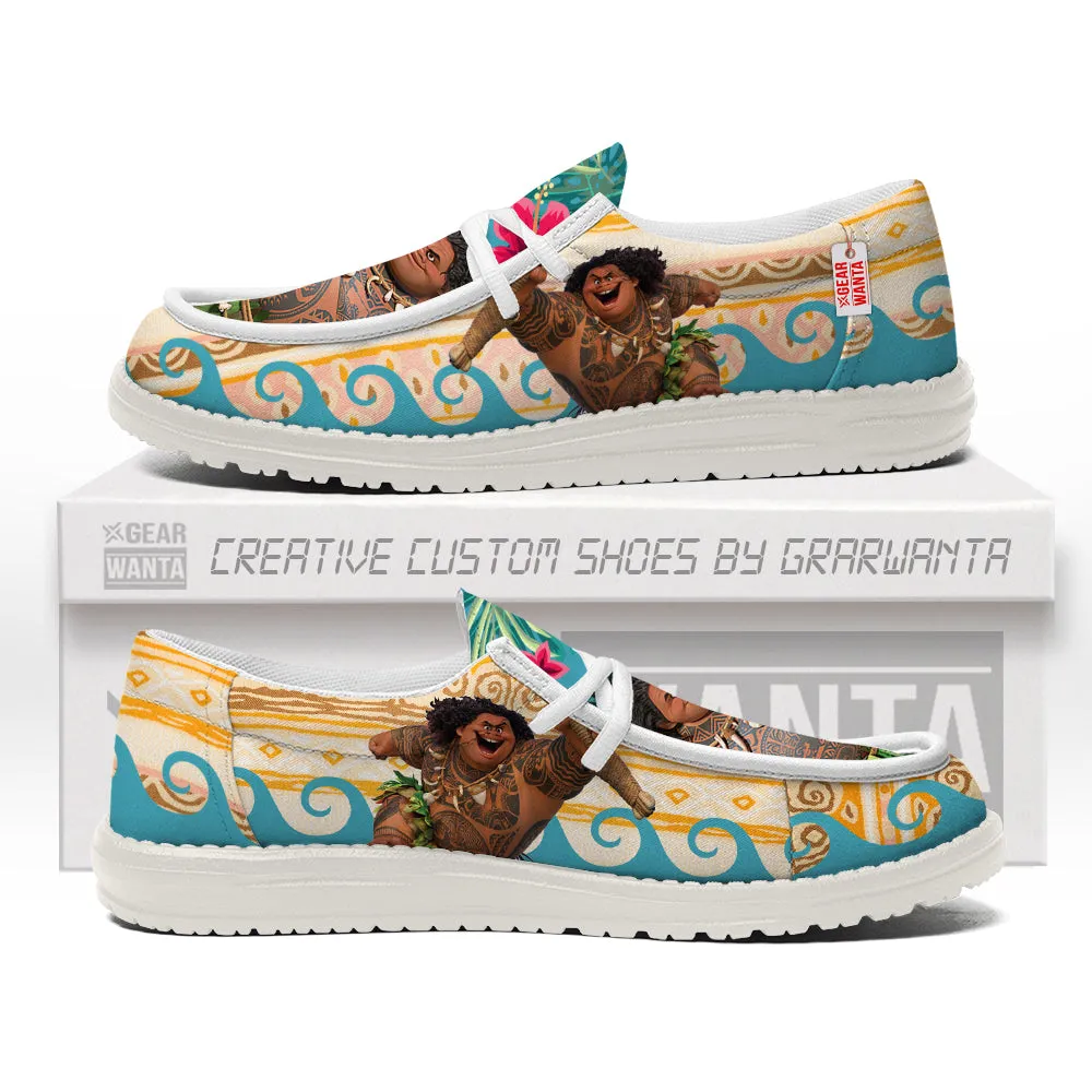 Moana and Maui Canvas Loafer Shoes