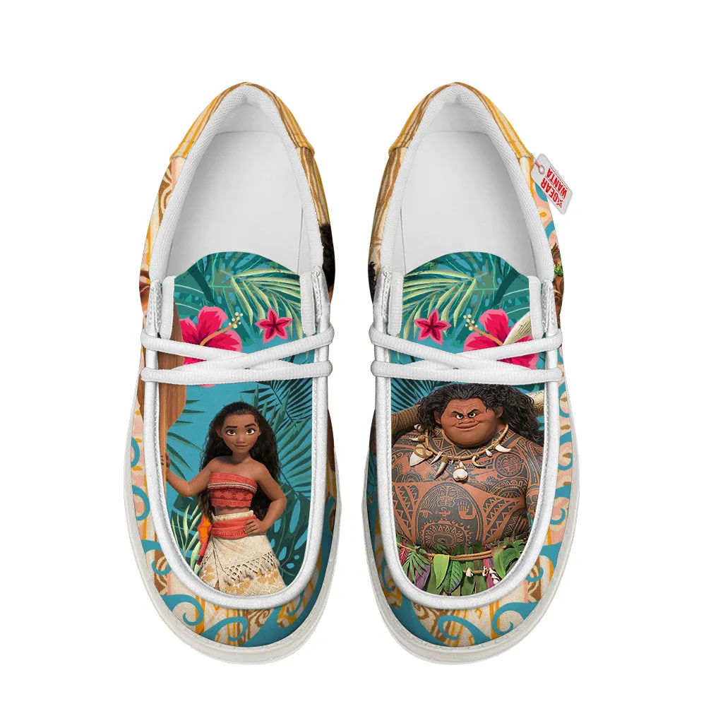 Moana and Maui Canvas Loafer Shoes
