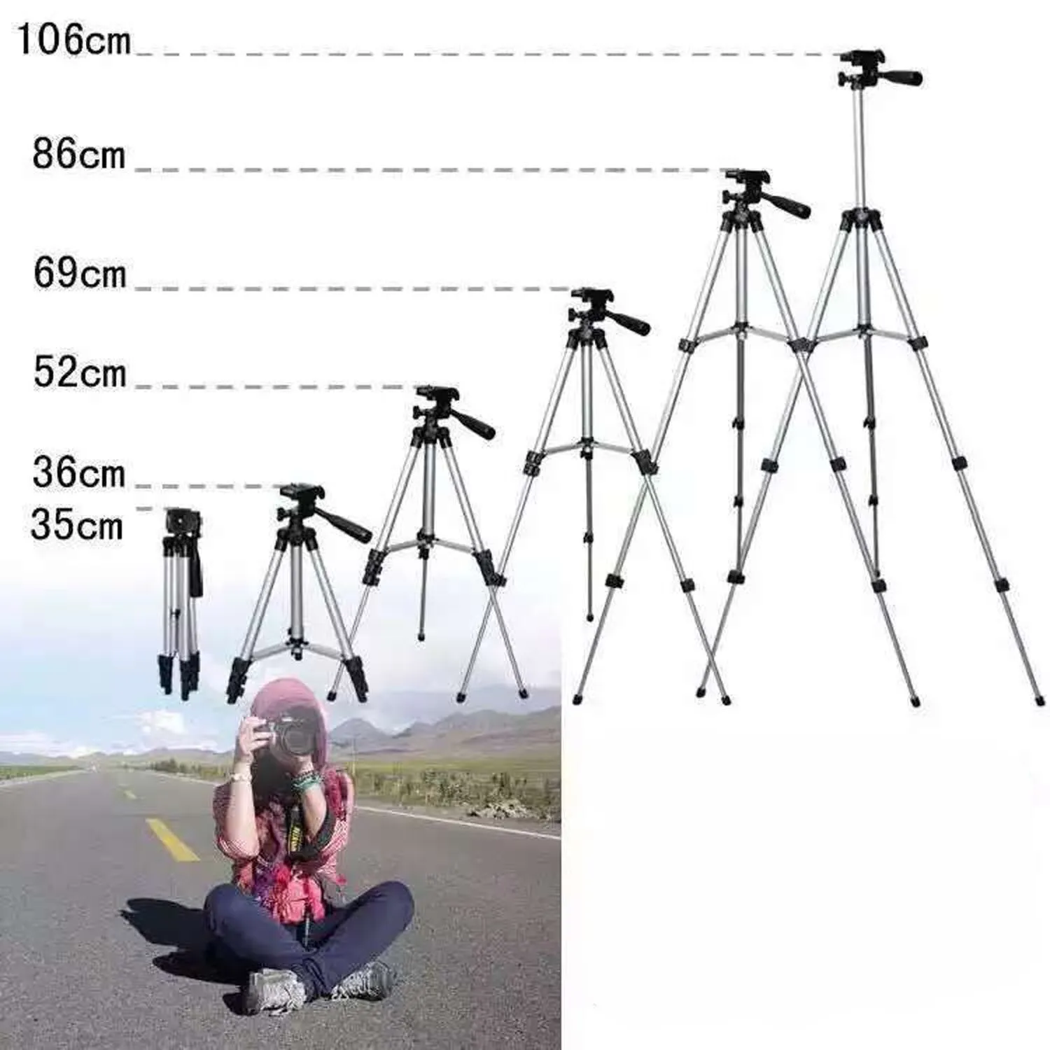 Mobile Phone Tripod Photo Bracket Desktop Tablet Recording Video Shooting Portable Self-Timer Tripod