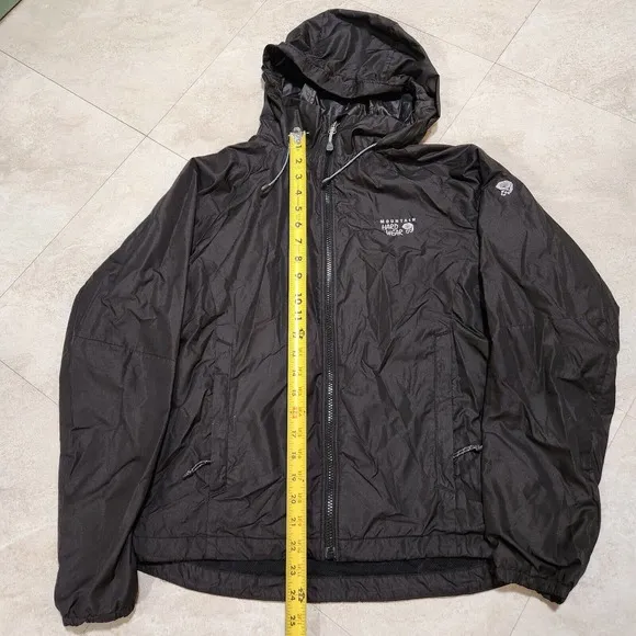 Mountain Hardwear Womens S Small Black Full Zip Hooded Waterproof Outdoor Jacket