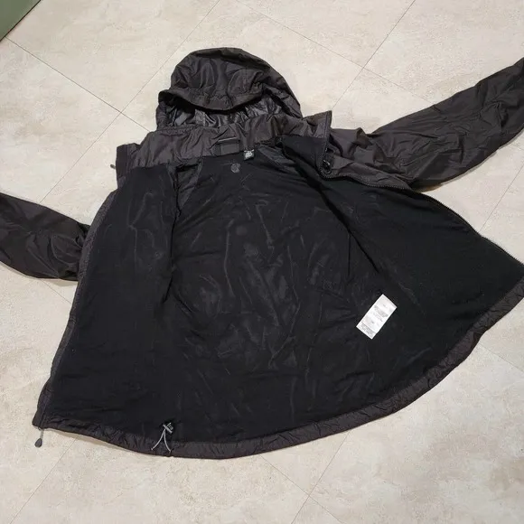 Mountain Hardwear Womens S Small Black Full Zip Hooded Waterproof Outdoor Jacket