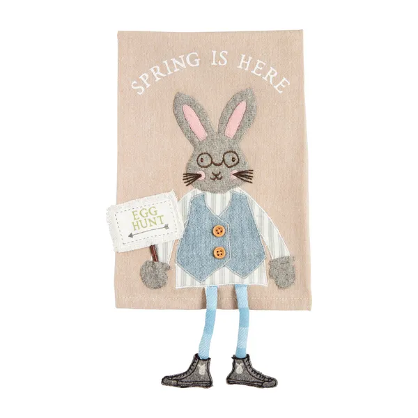 Mud Pie Spring is Here Dangle Leg Towel