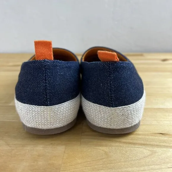 Mulo Men’s US Size 7 Luxury Comfort Blue Denim Espadrille Loafer Slip On Shoes