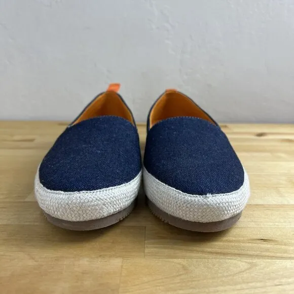 Mulo Men’s US Size 7 Luxury Comfort Blue Denim Espadrille Loafer Slip On Shoes