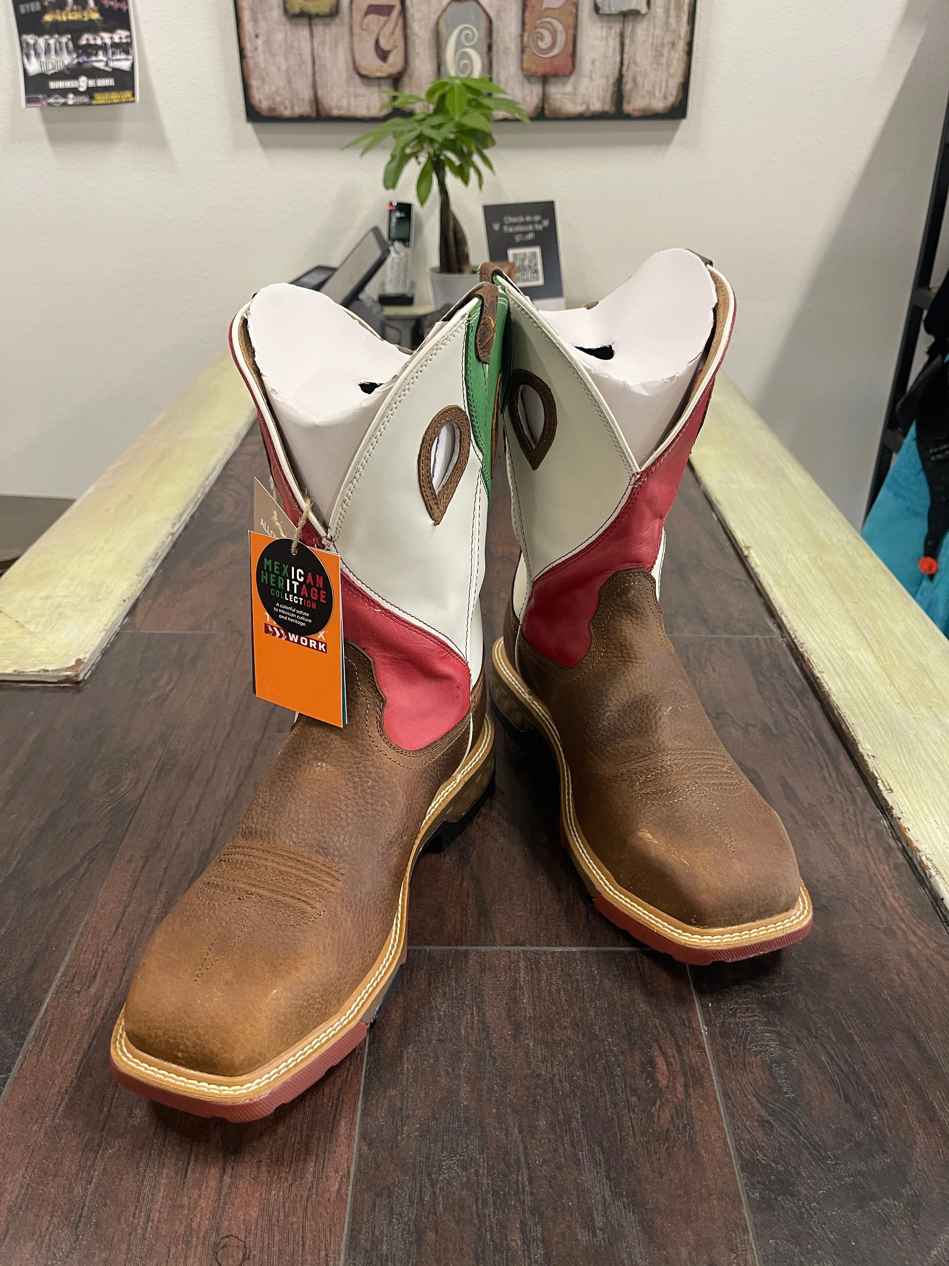 MX Twisted x alloy toe copper brown and multi