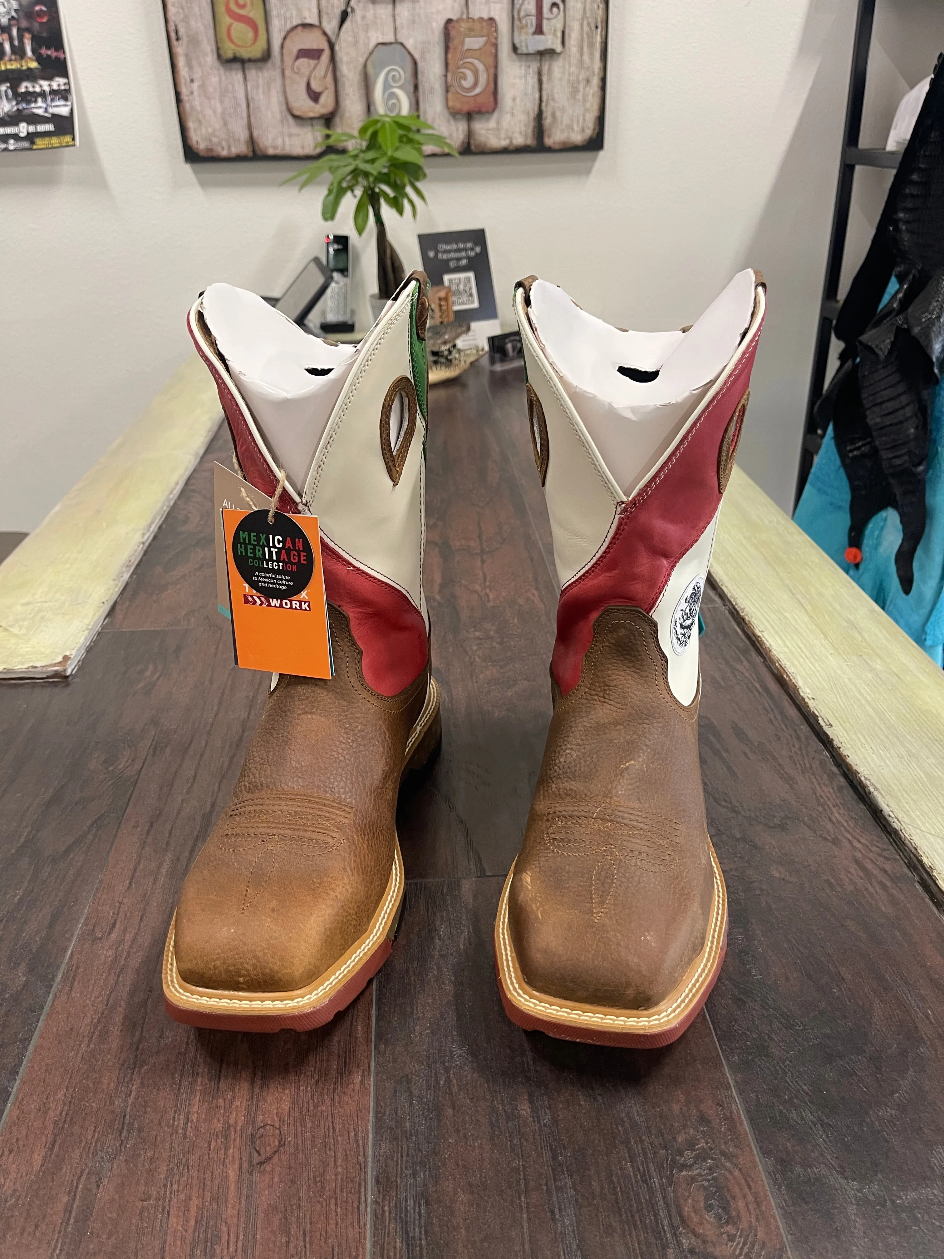 MX Twisted x alloy toe copper brown and multi
