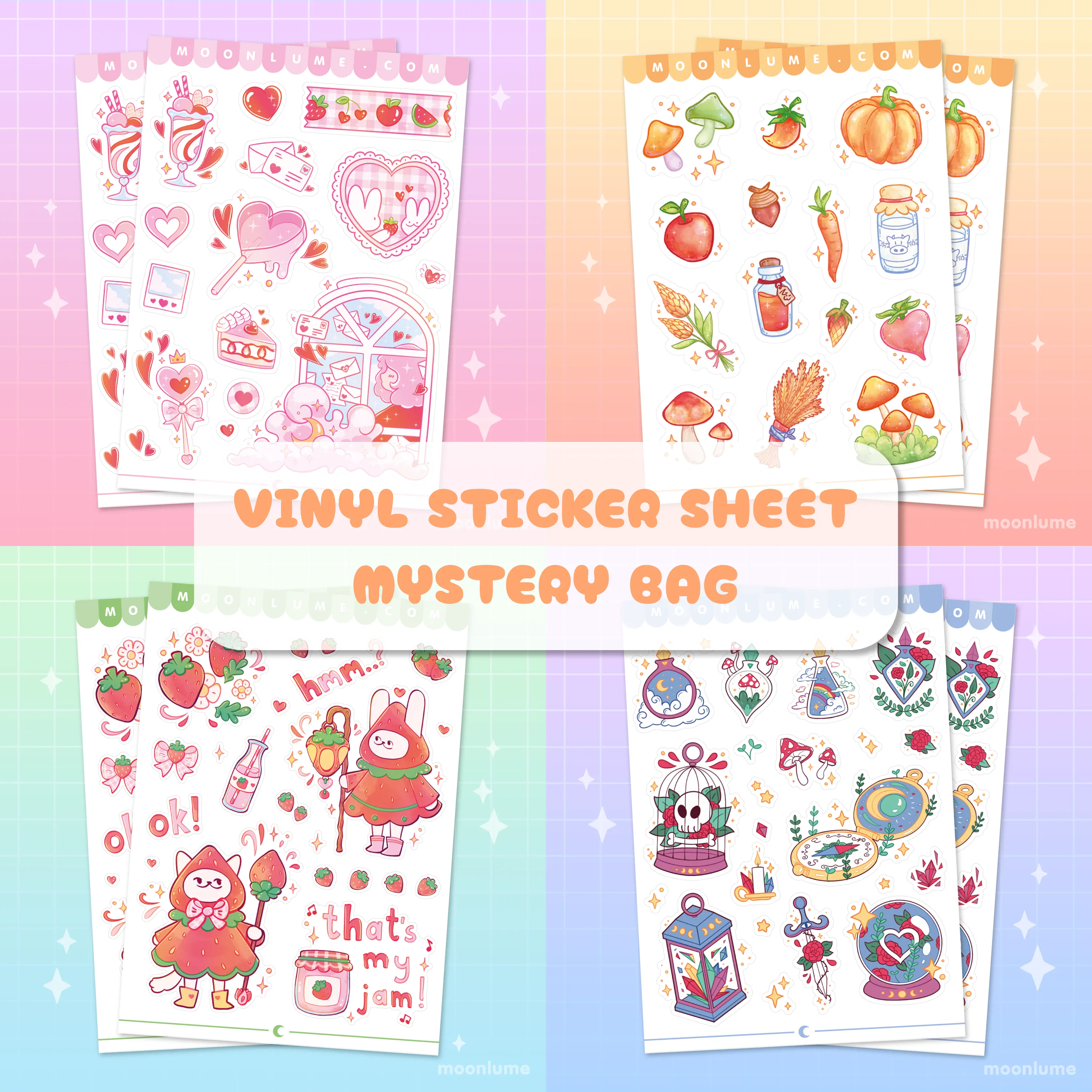 MYSTERY BAG - set of 5 random vinyl sticker sheets