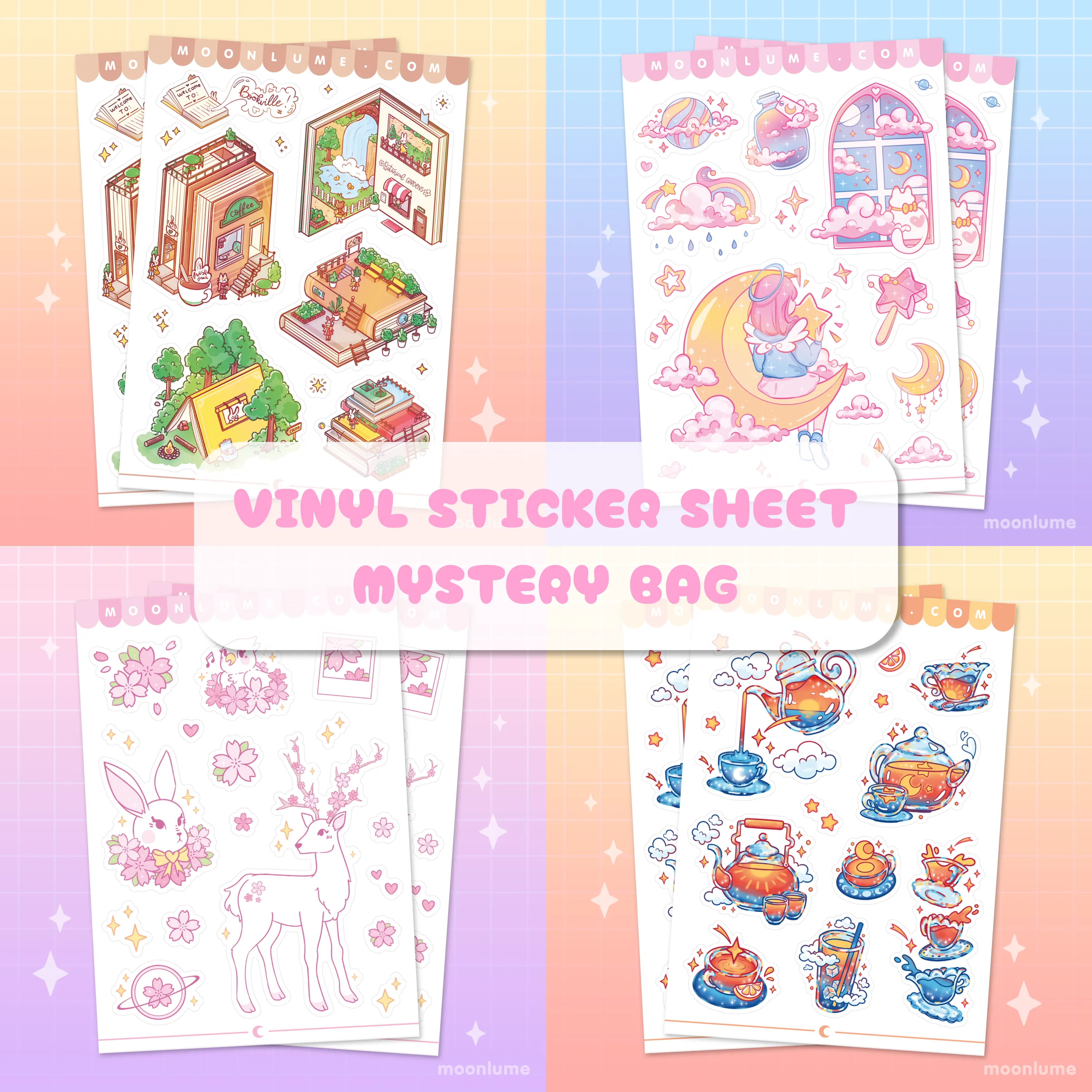 MYSTERY BAG - set of 5 random vinyl sticker sheets