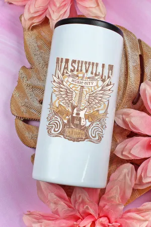 Nashville Retro Poster Stainless Steel Slim Hugger