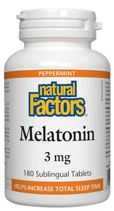 Natural Factors Melatonin 3 mg - Peppermint (Tablets)