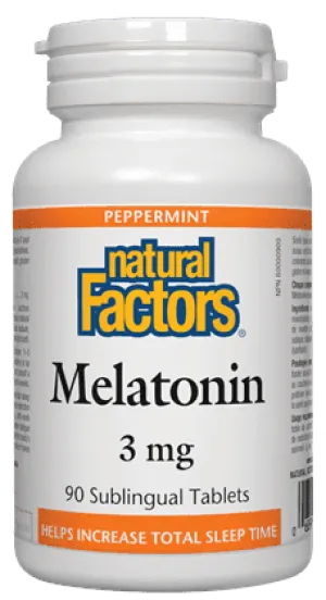 Natural Factors Melatonin 3 mg - Peppermint (Tablets)